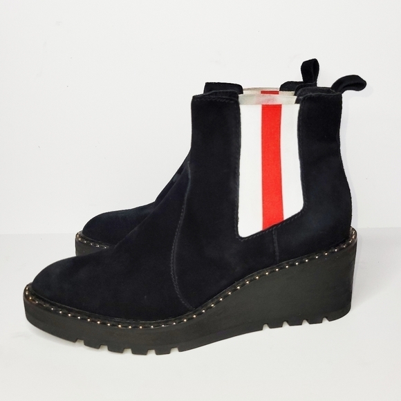 CECELIA NEW YORK Shoes - Cecelia New York GEMMA  Ankle Boot Black Suede Wedge Size 7
